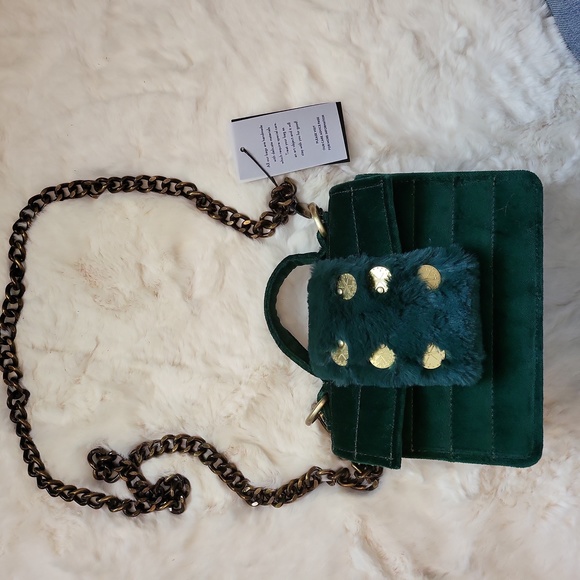 KOORELOO Velvet Petite Coin Crossbody Bag NWT - Picture 2 of 6